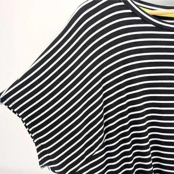 Refinity Striped Short Sleeve Tunic Athflow French Girl Black White Oversized M - Picture 3 of 8